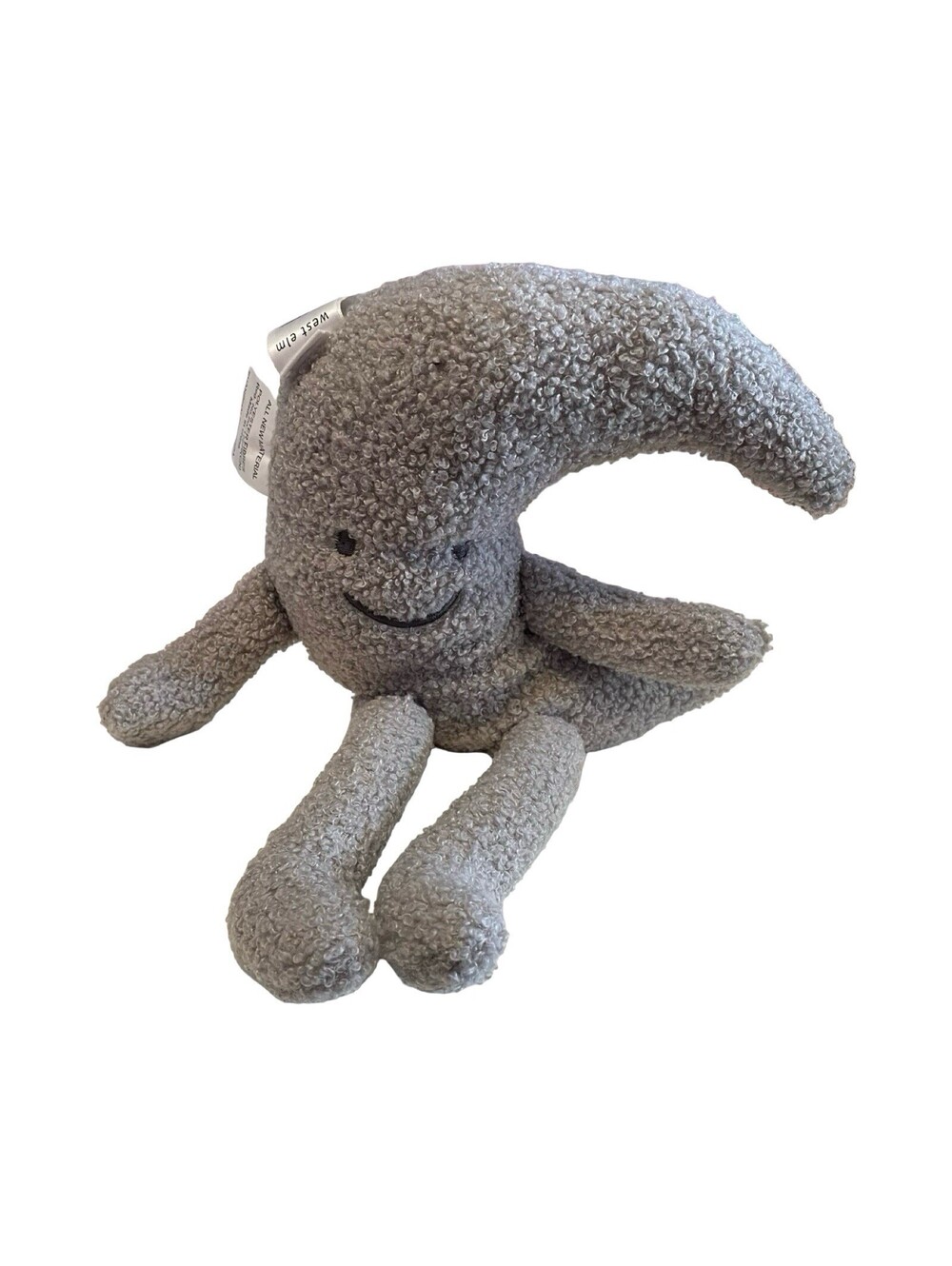 West Elm Crescent Moon Plush 10” Stuffed Animal